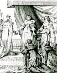 Carlo I riceve lo scettro e la corona